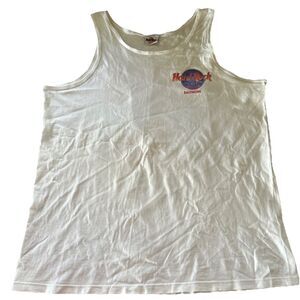 Vintage Hard Rock Cafe Baltimore Men’s XL White Tank Top EUC Made In USA